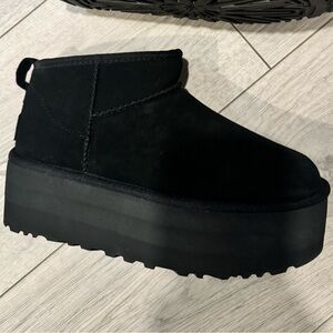 Women's Black Platform Ankle Boots